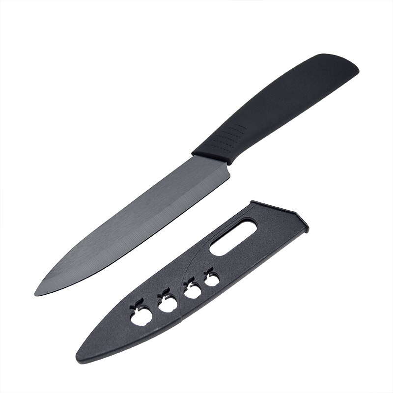 TONIFE Ceramic Knives Kitchen Knives 3 4 5 6 inch Chef Knife Cook Set+Peeler Zirconia Blade With Sheath: 5BK