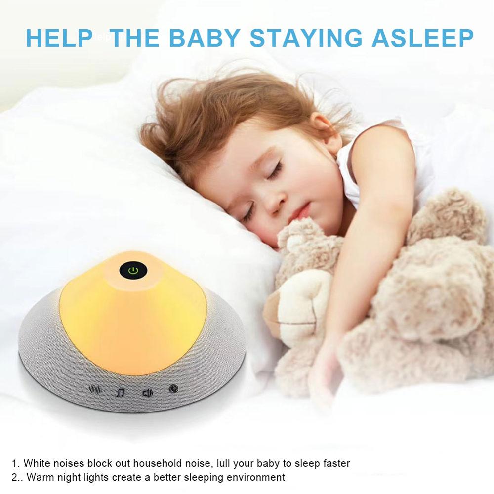 White Noise Machine USB Rechargeable Timed Shutdown Sleep Sound Machine lullaby Sleep Aid Office Travel Home Sleep Instrument