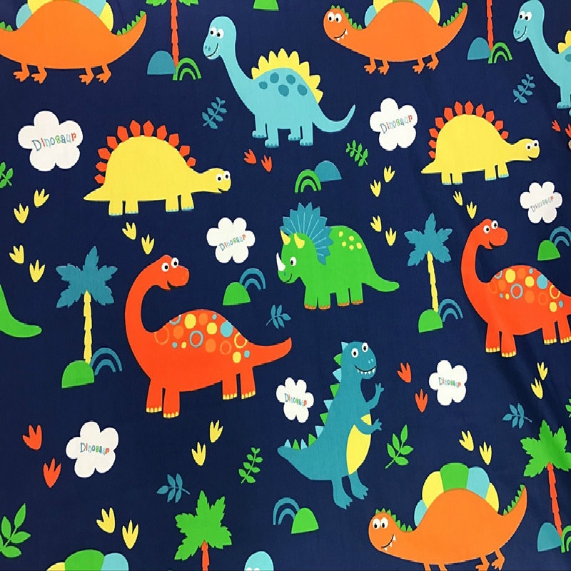 Printed Cartoon Animals Baby Cotton Upholstery Fabric by half meter forDIY Sewing Quilt Scrapbooking Tissue Needlework Material