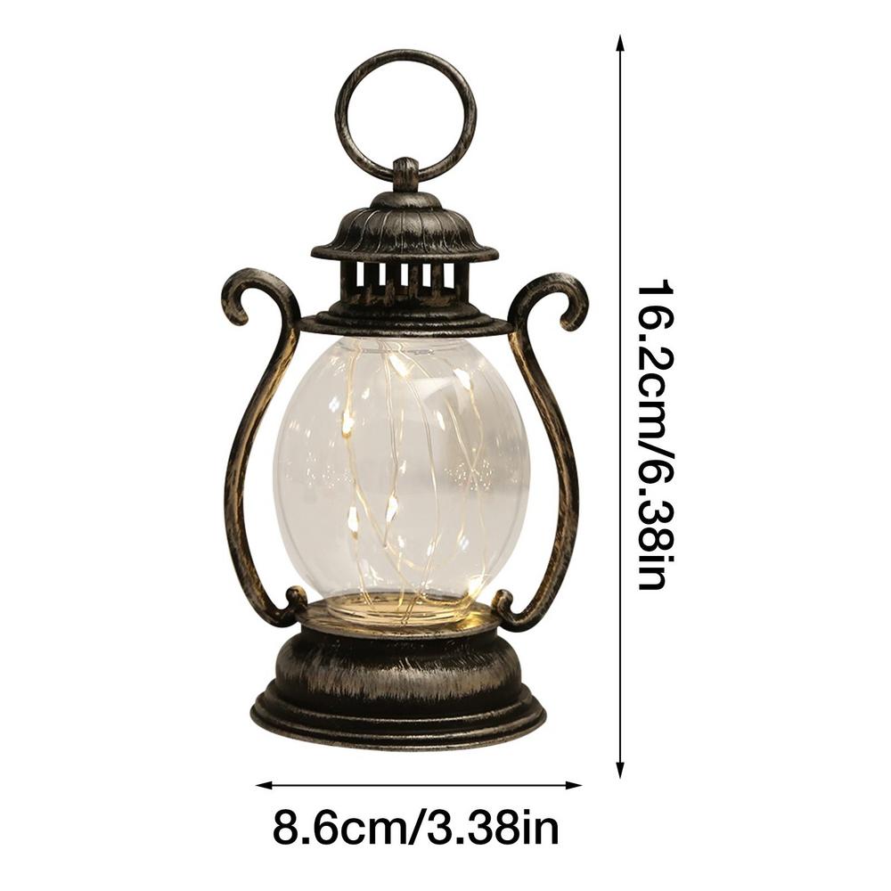 Led Lantern Battery Operated Rustic Lantern Antique Retro Hanging Lantern Outdoor Lamp For Garden Courtyard Tabletop Decoration: Blue