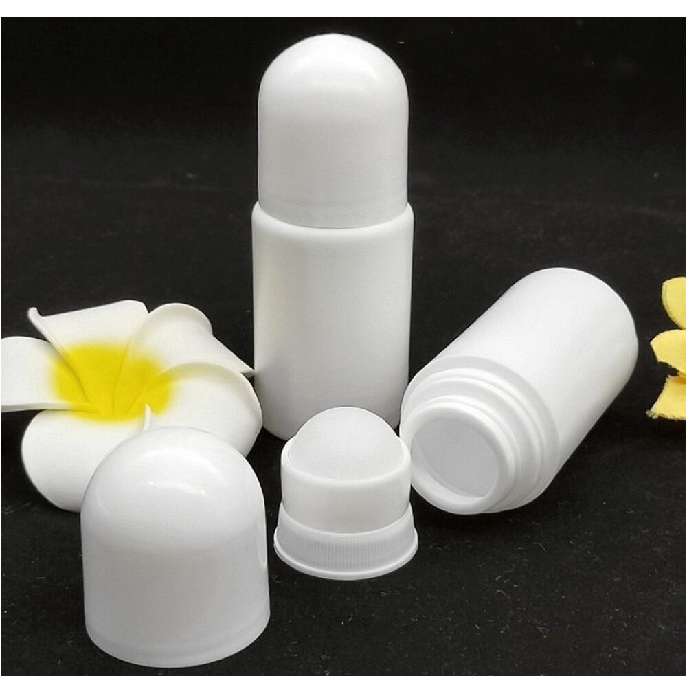 3 Pieces 50ML Plastic Roller Ball Essential Oil Sub-bottling Mist Container Travel Refillable Bottle DIY Deodorant Accessories