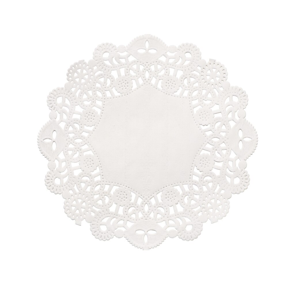100pcs Disposable Oil-Absorbing White Lace Paper Doilies Cake Box Liner Packaging Paper Pad Oil-Absorbing 5.5": Default Title