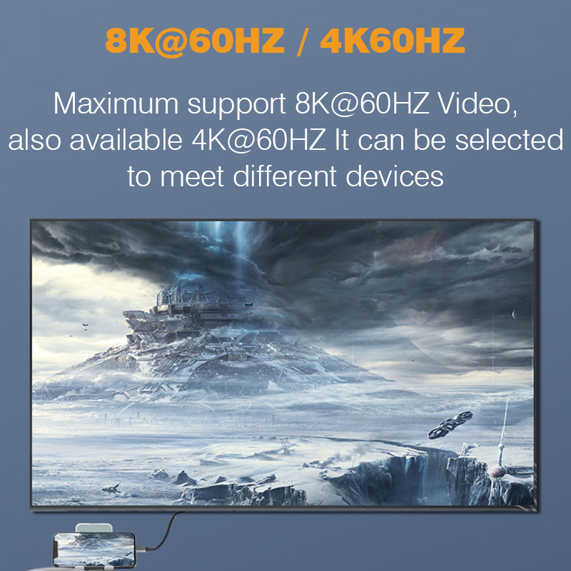 DP1.4 zu HDMI2.1 Kabel Mini DP 1.2 zu HDMI 2.0 Video Adapter 4K@60Hz 8K@60Hz DisplayPort Adapter für PC Laptop Projektor Monitor