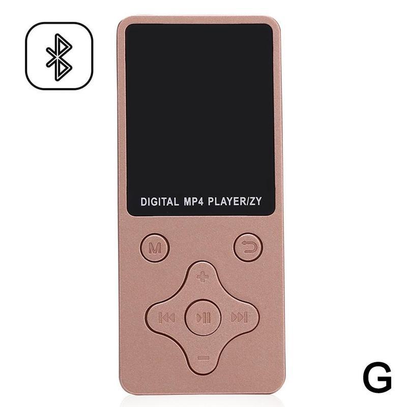 MP3 Player 1.8-inch TFT Display ultra-thin Lossless Sound Card With/Without TF Player FM Music Set Recorder Bluetooth D4U9: Rose Gold