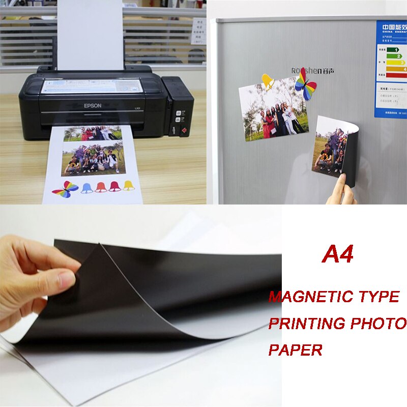 A4 Magnetische Fotografische Papier A4 4R Inkjet Printen Fotopapier Glossy Matte Stickers Diy Koelkast Magneet