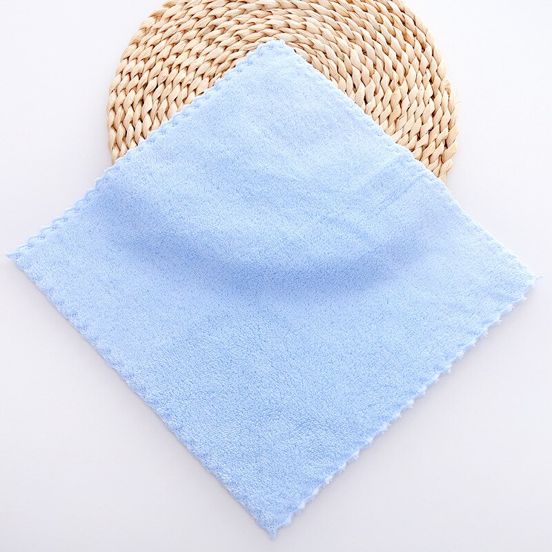 Baby 25x25cm Superfine Fiber Child Towel Super Soft Coral Fleece Towels Hand Towel Home Cleaning Face For Muslin: E