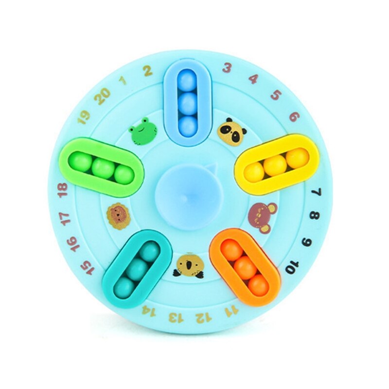 Fingerspitzenspielzeug zauberbohnen-Puzzle, doppelseitig, neuheitsspielzeug für jungen und mädchen, partyspielzeug zum trainieren logischer fähigkeiten, 2 formoptionen ,  d5qa: Runder drehteller