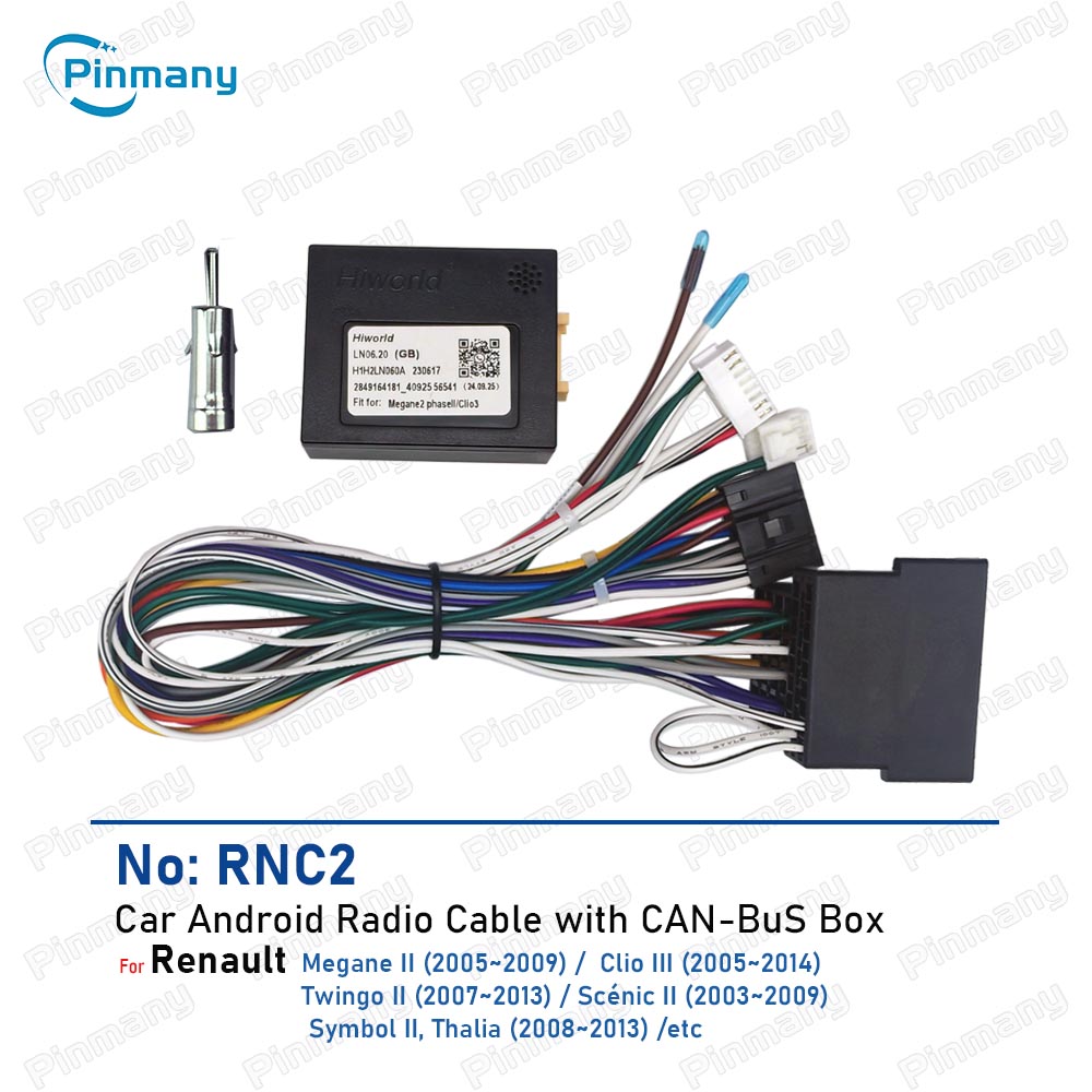 Cable de Radio estéreo para coche, adaptador de enchufe de arnés de cables de alimentación, decodificador CAN Bus para Renault Clio 3 Megane 2 Twingo 2 Scenic 2 Symbol 2: Default Title