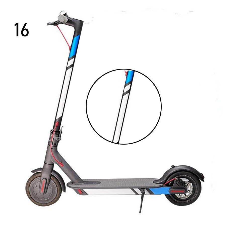1 Set 20 Colors Reflective Styling Stickers Xiaomi Mijia M365 Night Safety Decal Skateboard Warning Strip Electric Scooter Parts: 16