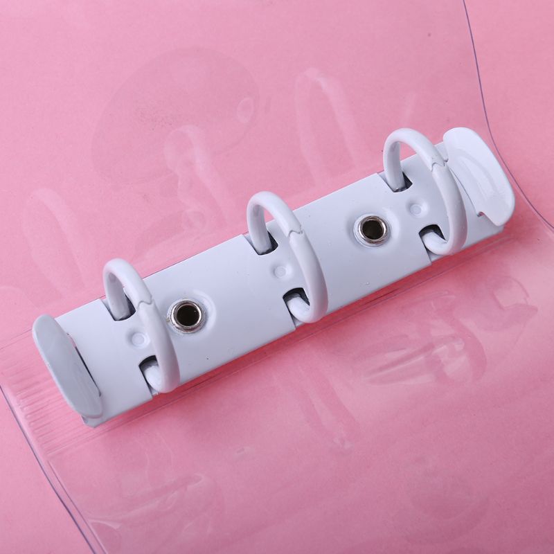Transparent 3 Holes Mini PVC Loose Leaf Notebook Notepad Sheet Shell File Folder Cover
