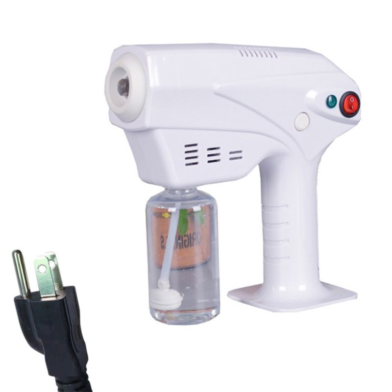1200w 500ml blå lys nano damp pistol sprøyte tåke desinfeksjon hår spray maskin ultra fin vanntåke håndholdt forstøvning: Us plug 220v