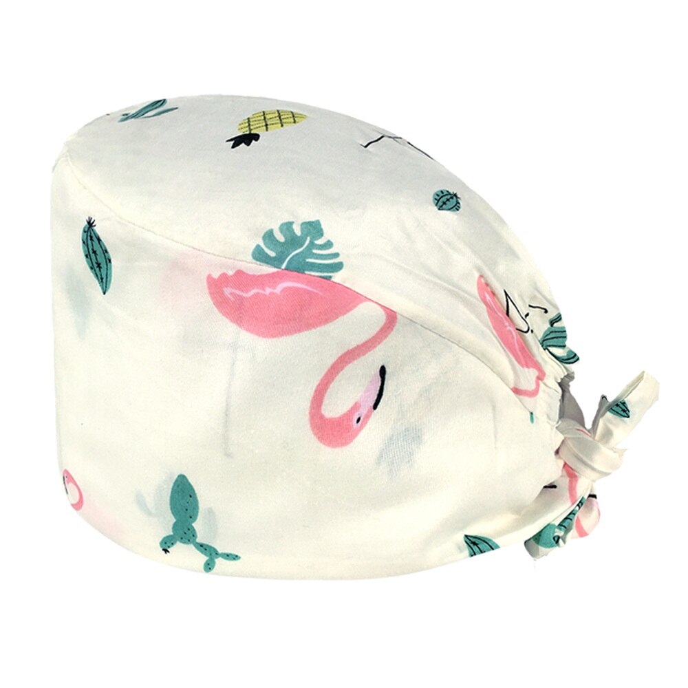 Cartoon Printing Verstelbare Ademend Scrub Cap Beauty Salon Lady Verpleging Cap Ziekenhuis Chirurgische Caps: 12028