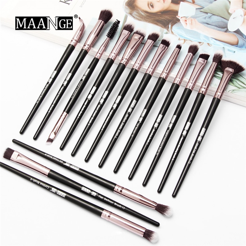 MAANGE Make Up Borstels 5/15 STUKS Professionele Blending Oogschaduw Wenkbrauw Fan Borstel Voor Make-Up Beauty Set pincel Maquiagem