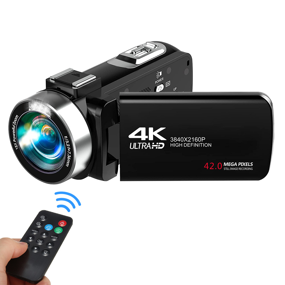 Vídeo digital 4k 18x zoom digital 42mp 2 em 1 filmadora de vídeo fotográfico tela rotativa de 3.0 polegadas câmera de alta definição câmera dv