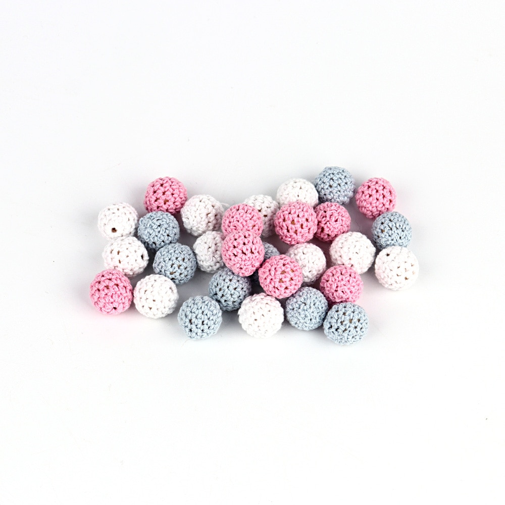Tyry .hu 30 st naturliga träpärlor runda 16mm tuggbara tand ammande virkade pärlor barnbitning bitring leksaker baby shower