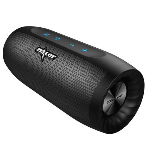 ZEALOT S16 Bluetooth Speaker Portable Soundbar Wireless Outdoor High Power Waterproof Subwoofer TF Card Slot Mic Speaker колонка: Black