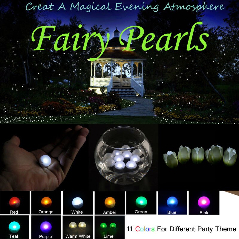 Lote de 12 unidades de luces LED sumergibles con bolas flotantes, luces subacuáticas multicolores a prueba de agua IP68 para jarrón, pecera, bodas y Navidad
