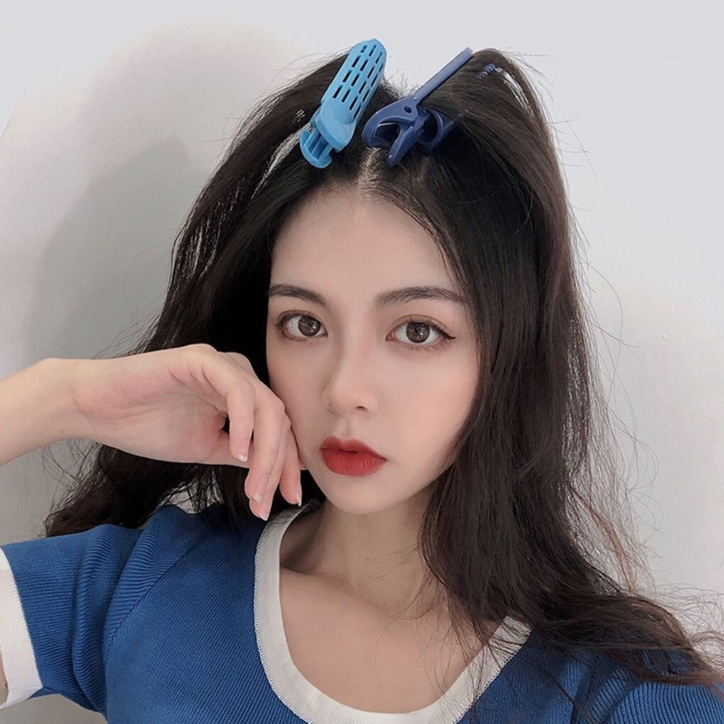 1/2/3Pcs Candy Kleur Haar Clip Wortel Pluizige Plastic Hair Curler Draagbare Bang Kapsel Golvend Haar pin Roller Haaraccessoires