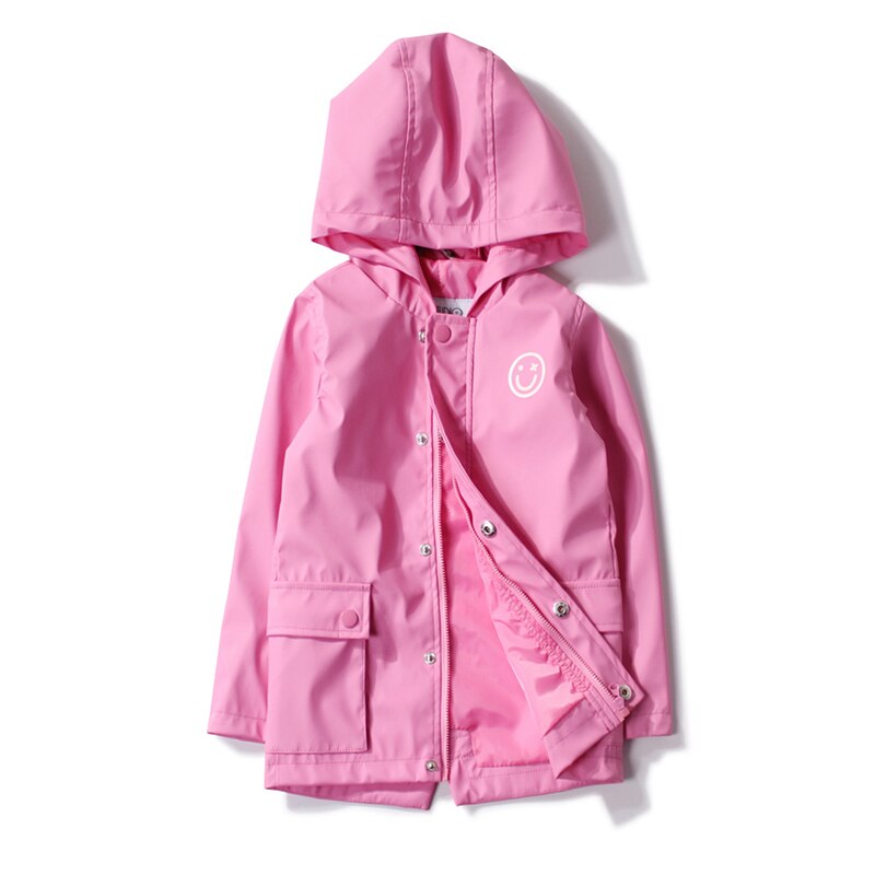 Lente Herfst Peuter Meisjes Jongens Jas Jas Hooded Zipper Button Windscherm Uitloper Baby Meisjes Kleding 3M 6M 12M 18M 24M