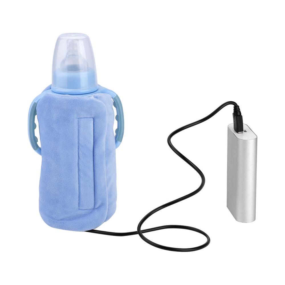 USB Flessenwarmer Draagbare Reizen Melk Warmer Baby Zuigfles Verwarmde Deksel Isolatie Thermostaat Voedsel Heater: C1