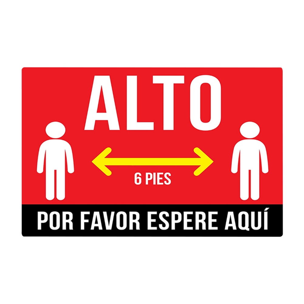 Autocollant de sol imperméable amovible en pvc pour station de métro, gardez vos distances, panneau d'avertissement de sécurité scolaire antidérapant