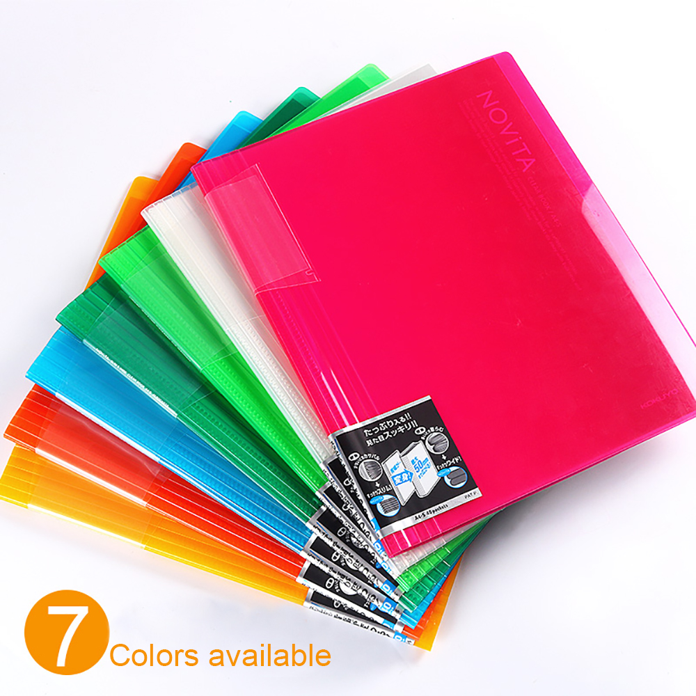 1pcs KOKUYO data book limited simple and meticulous file folder A4 test paper file storage 20-page inner bag