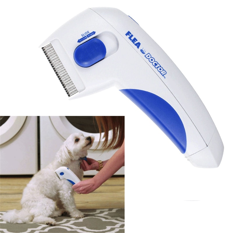 Cepillo eléctrico para limpieza de pulgas de perros, peine limpiador de piojos, antipulgas, electrónico, para perros y gatos, suministros para mascotas
