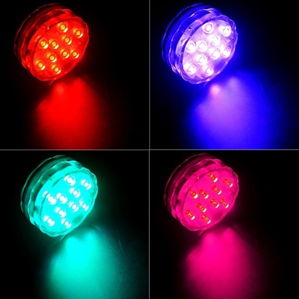12 Led Ronde Kleur Veranderende Low Noise Woondecoratie Rgb Remote Controlled Submarine Waterdichte Timing Aquarium Licht