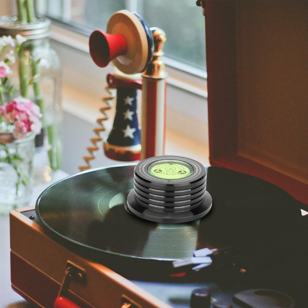 1 stück 60hz lp-aufnahmestabilisator, universeller schallplatten-nivellierer, legierungsgewicht, plattenspieler-stabilisatorklemme, aluminium ,  c2 t 9