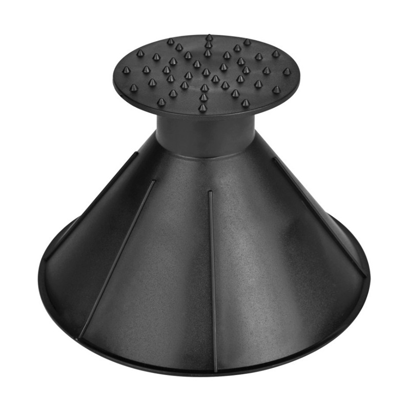 Grattoir de glace de pare-brise rond de grattoir de ConeMagic magique, grattoir de neige de pare-brise de voiture outil magique de déneigement Windshiel en forme de cône: Black