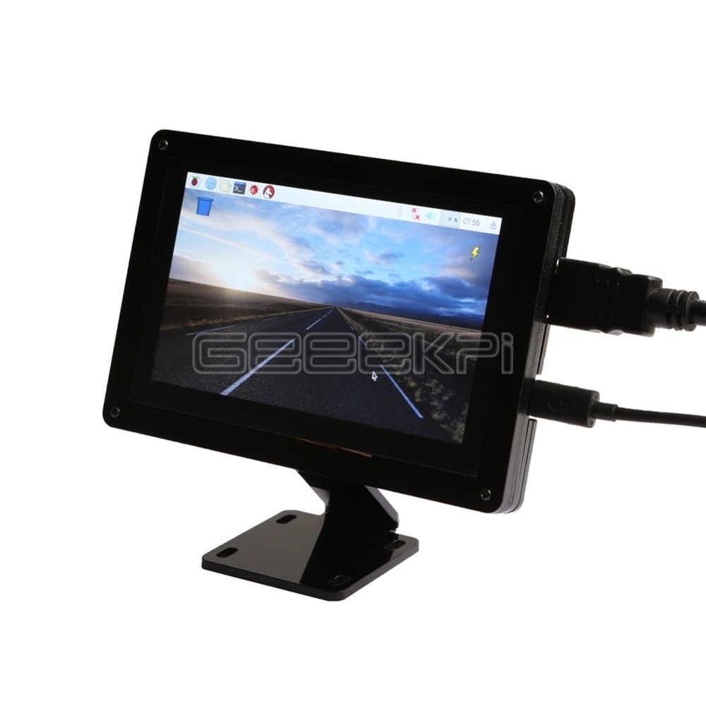 GeeekPi – moniteur d'écran tactile capacitif 5 pouces, pilote gratuit, 800x480, pour Raspberry Pi,Windows,Beaglebone noir, Plug Play