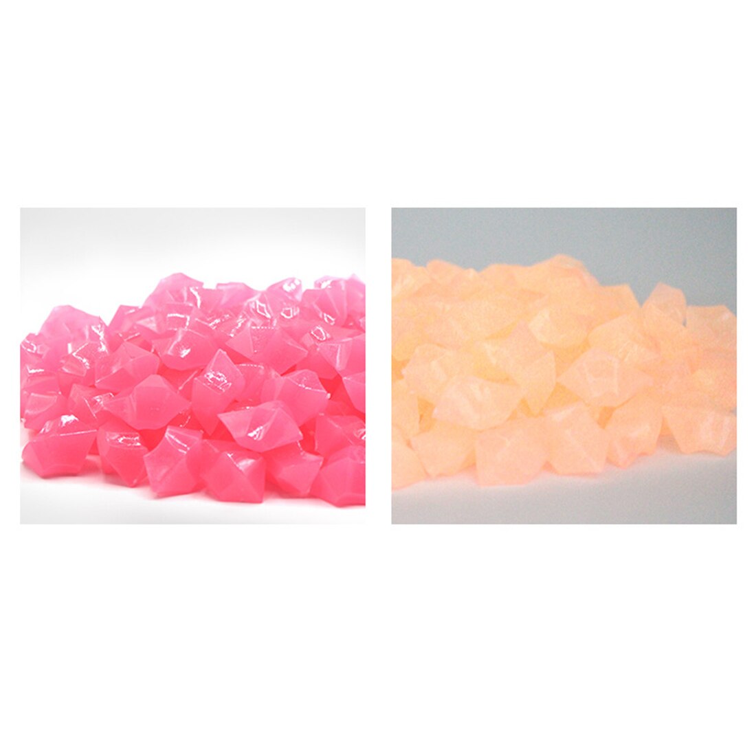 300Pcs 14mm Luminous Night Stones Glow in The Dark Pebbles Glow Gravels Garden Landscaping Decoration Artificial Cobblestone: Peach