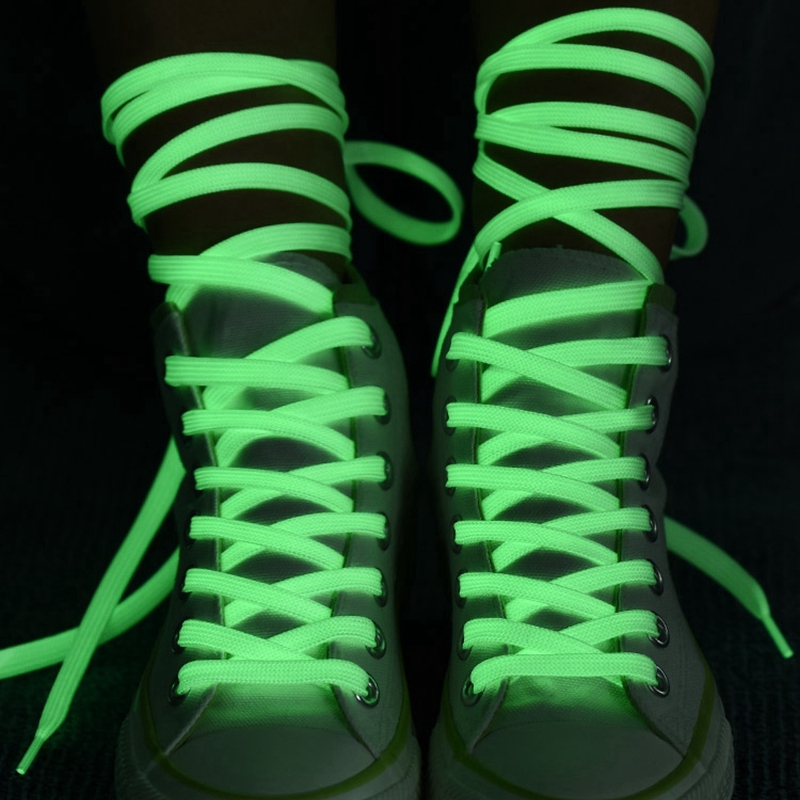 Cordones luminosos de 6 colores para niños y adultos, cordones para zapatos planos, brillantes, para , fluorescentes, Unisex, 1 par