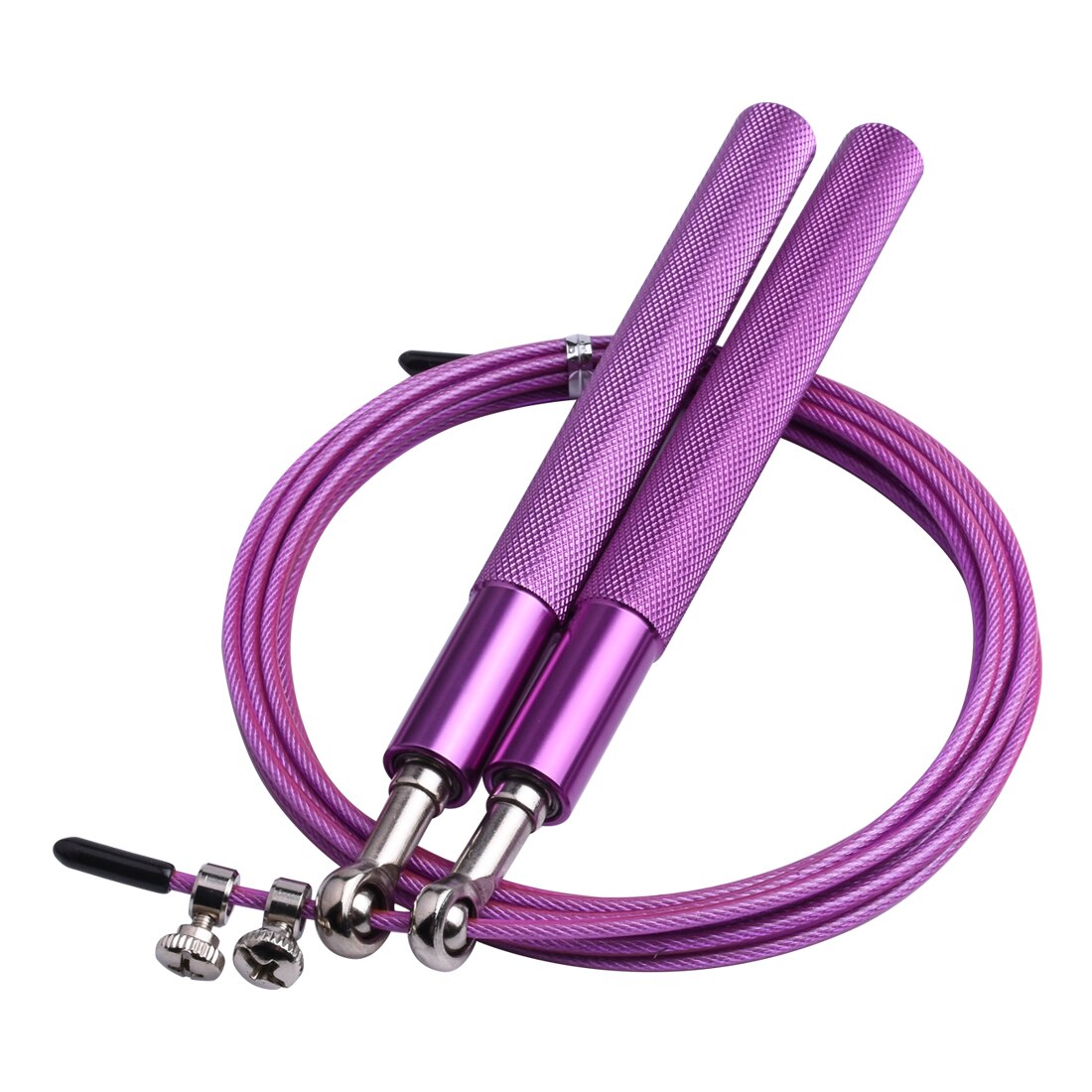 Corde à sauter de vitesse pour Fitness, Crossfit, pesée, entraînement, avec roulements à billes, poignées antidérapantes: YD13-Purple
