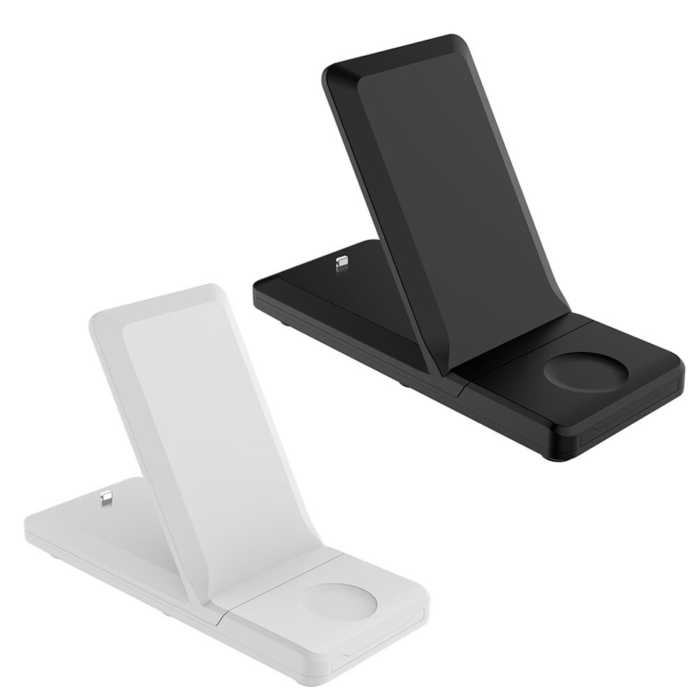 15W Snelle Laadstation Draadloze Oplader 3 In 1 Snel Opladen Station Stand Opvouwbare Houder Voor Iphone Iwatch Serie airpods