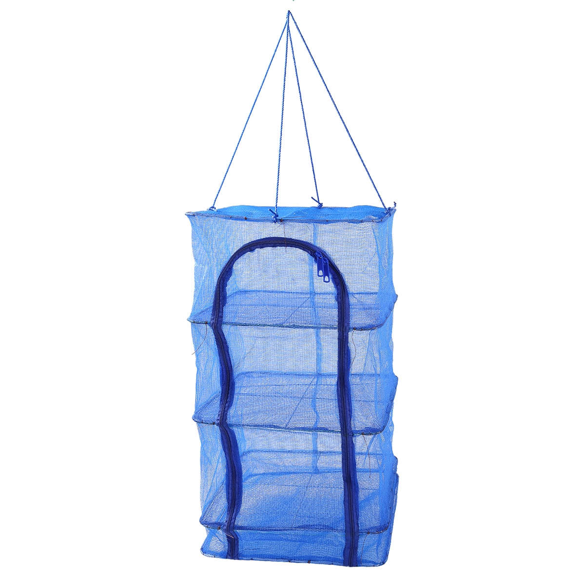 4 Layers Foldable Hanging Net Durable Nylon Steel Wires Drying Mesh Rack Large Capacity Fish Vegetable Dryer Hanger Drying Tools