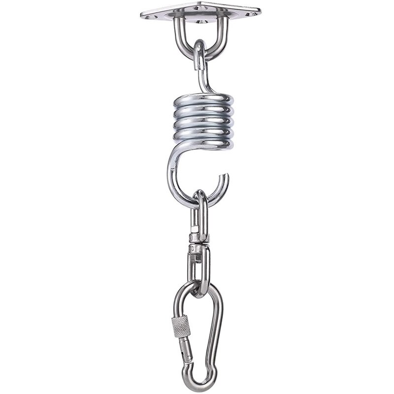 SUS304 Hammock Chair Hanging Kit Spring Swivel Hook Heavy Duty Ceiling Mount Hanger for Swing Chairs Porch Bag Aerial Silks