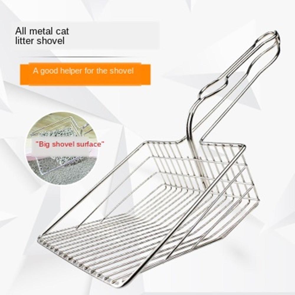 Metal Cat Litter Scoop Hollow Pet Cat Toilet Scooper with Long Handle Jumbo Cat Litter Scoop Sifter Shovel Pet Cleaning Tools