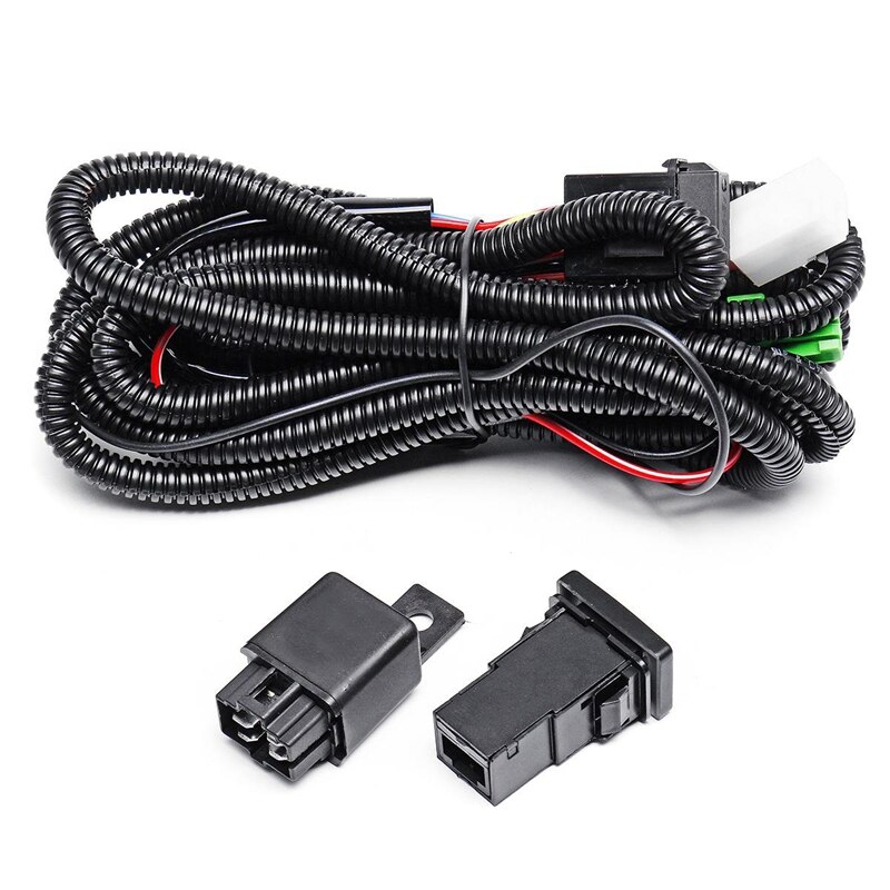 2Pcs Car Front Bumper Clear Lens Fog Light Lamp with Harness Switch L+R for Subaru Wrx / Sti Impreza