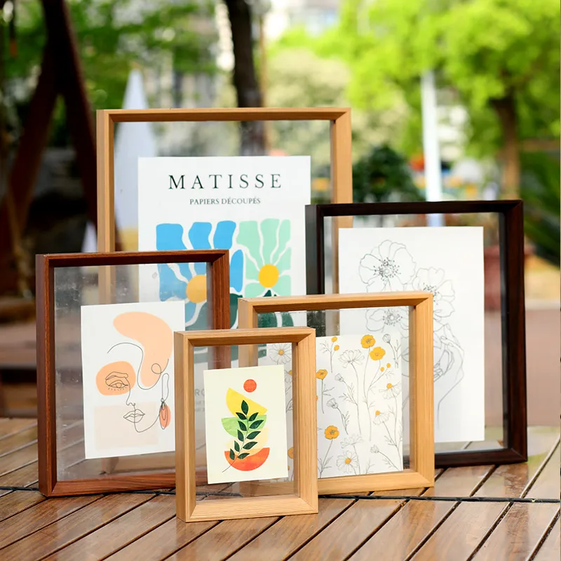 Picture Frames Made of Solid Wood and High Definition Acrylic Display Pictures Photos,Paintings,Posters Wall Mounting Desktop