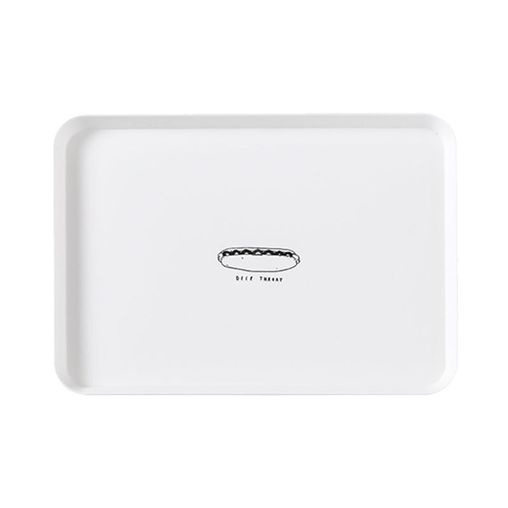 Nordic Style Home Breakfast Tray PlasticTea Tray Dinner Tray Dessert Small Tray Storage Trays Kitchen Organizer: C