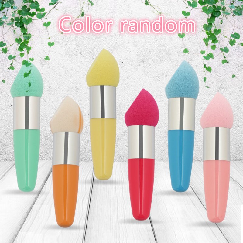 Sponge Puff Stick Brush Makeup Stick Makeup BB Cream Beauty Cosmetic Tool Smooth Sponge Blender Brush: Color random