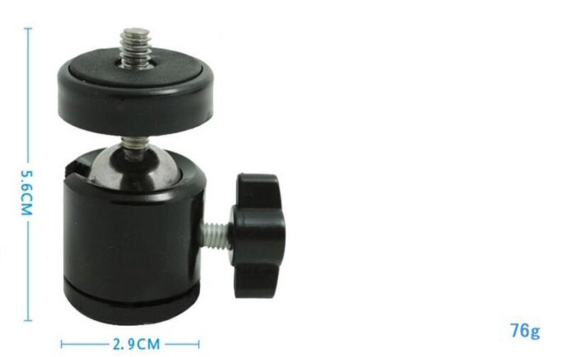 Aluminium 360 Swivel Bal Statiefkop 1/4 "Schroef Mount voor DSLR camera Flexibele Mini Statief Balhoofd Stand