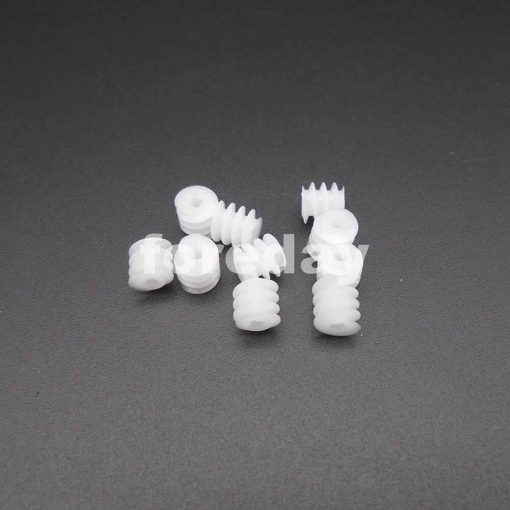 20PCS Worm reduction gear 6*6mm hole 0.5M Aperture : 2mm 1.95mm D= 6mm DIY plastic gears 6MMX6MM 0.5 Modulus 20PCS/LOT *FD618X20