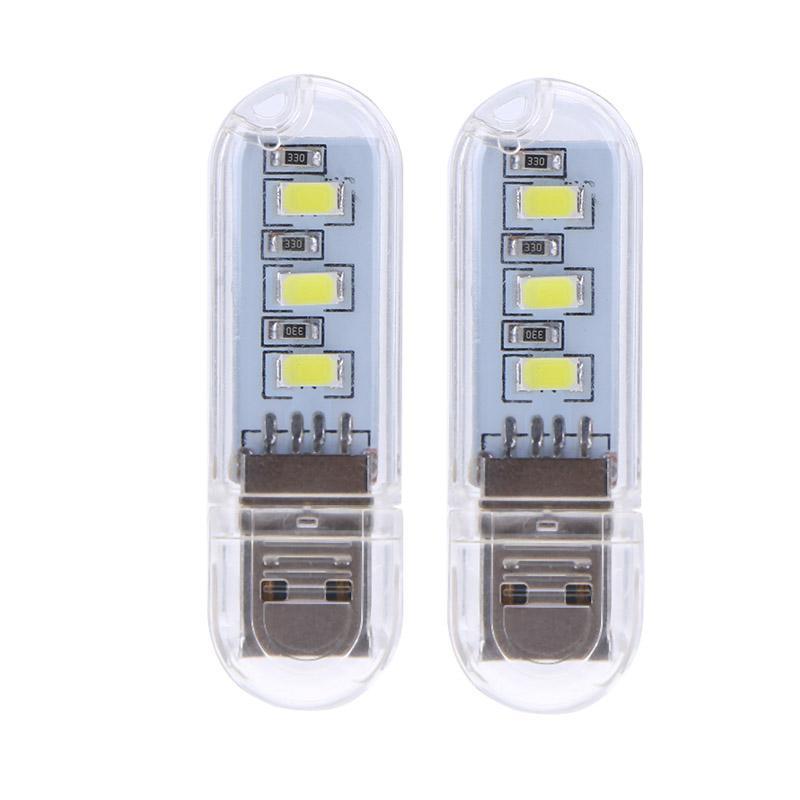 2Pcs USB Gadgets USB Flash Drive LED Lamp Night Light Portable Mini USB Lights For Computer Laptop Notebook PC Gadgets Parts