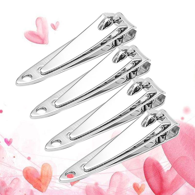 4pcs Nail Clipper Metal Practical Portable Nailnippers Key Chain Pendant Nail Cutter Nail Trimming for Women Men