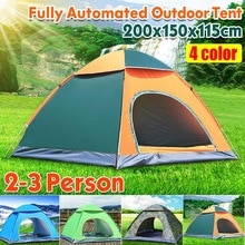 Outdoor Camping Tent Draagbare Volautomatische Dubbele Deur Strand Reizen Wandelen Zonnescherm Waterdicht Onderdak Voor 2-3 Mensen