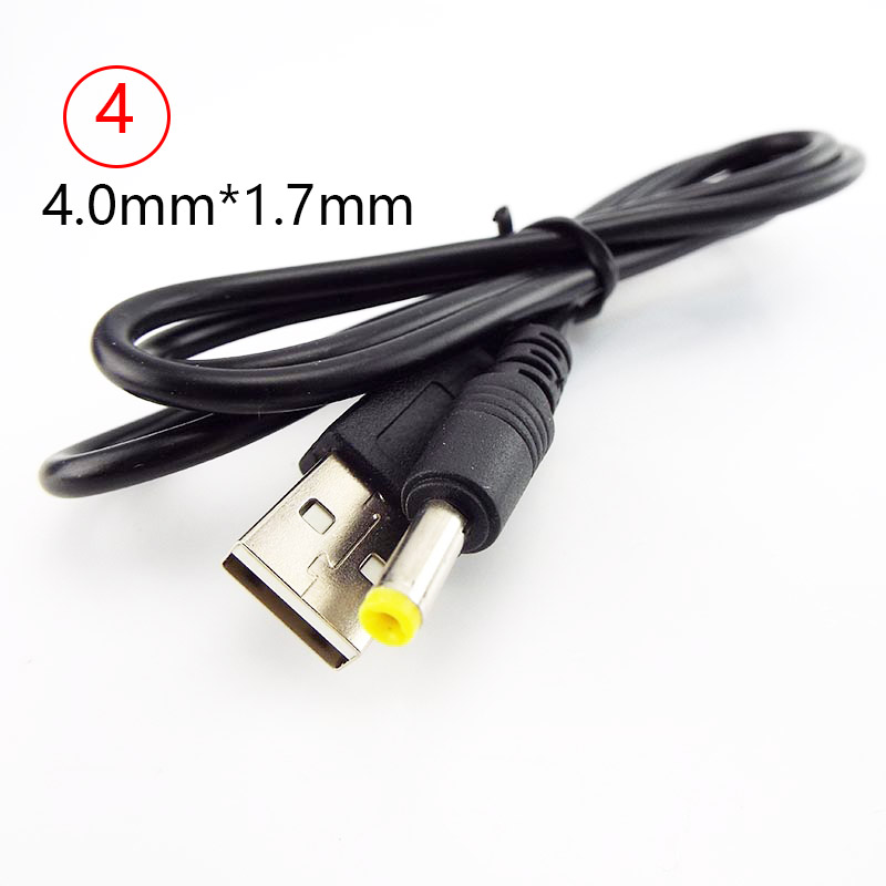 Usb a uros  dc 2.0 0.6 2.5 3.5 1.35 4.0 1.7 5.5 2.1 5.5 2.5mm virtalähdejohto pistoke jakki jatkokaapelin liitin laturi: 4.0 x 1.7mm