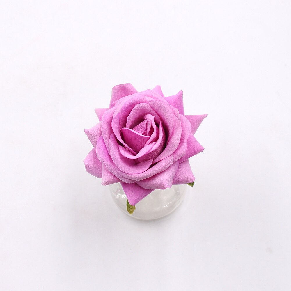 3pcs 8cm silk rose flower head artificial flower wedding decoration flowers DIY wreath clip art hand flower