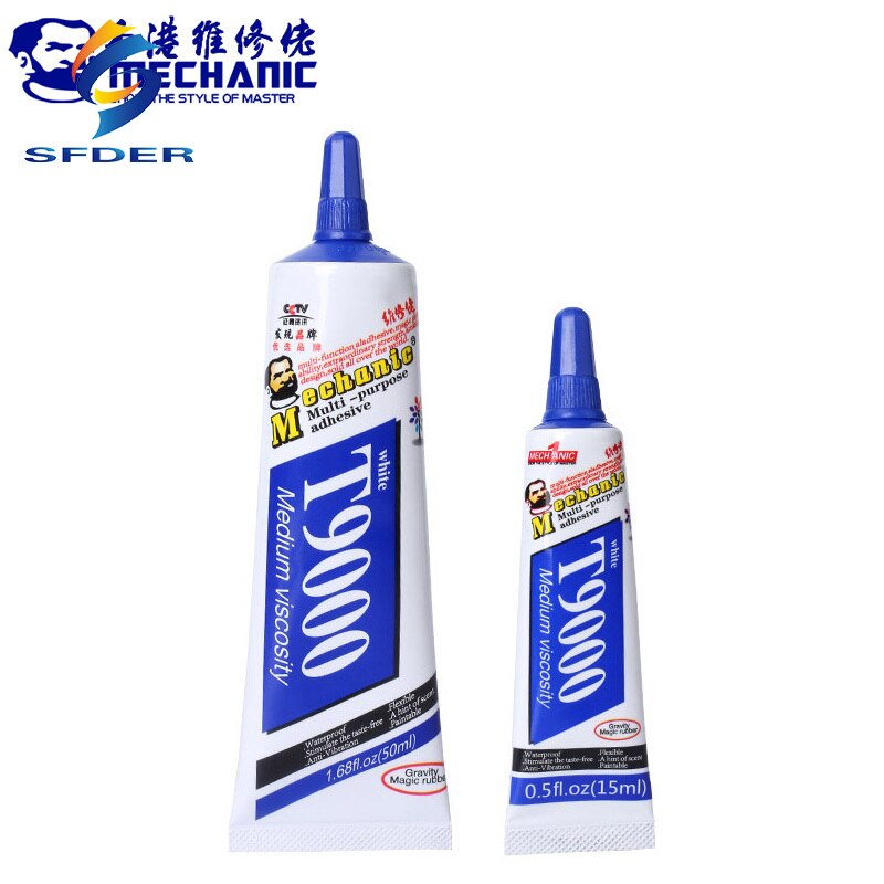 Adhesivo líquido blanco mecánico T9000, Pegamento de resina epoxi, protección ambiental, Universal, para herramientas de reparación de marcos de teléfono